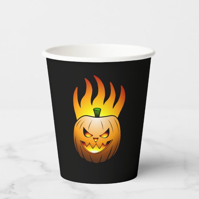 Vasos De Papel Feroe Halloween Calabaza (Anverso)