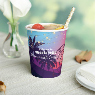 Vasos De Papel Festival de Música Palmeras de Rueda de Ferris D