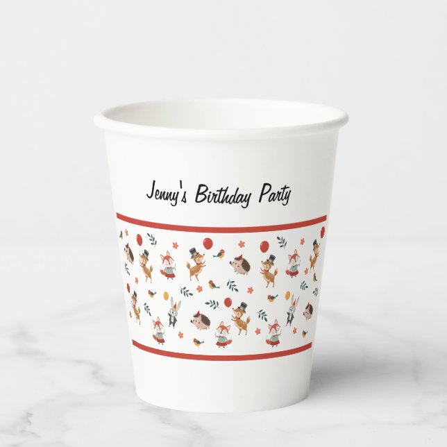 Vasos De Papel Festive animals  (Anverso)