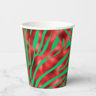 Vasos De Papel Festividad de cebra navidades