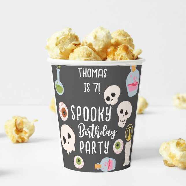 Vasos De Papel Festividad de cumpleaños de Halloween (Subido por el creador)