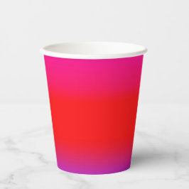 Vasos De Papel Festividad Magenta Rojo Morado Ombre