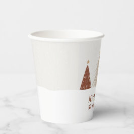 Vasos De Papel Festividad Navidades Joyeux Noel Vacaciones Elegan