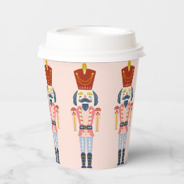 Vasos De Papel Festividad Pink Holiday Nutcracker taza de papel