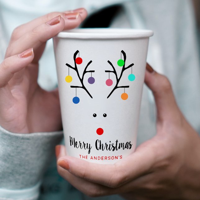 Vasos De Papel Festividades modernas y singulares Navidades de re (Subido por el creador)