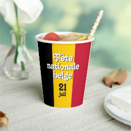 Vasos De Papel Fête nationale belga bandera belga puede ser jugue