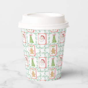 Vasos De Papel Fichas de Mahjong de Navidad