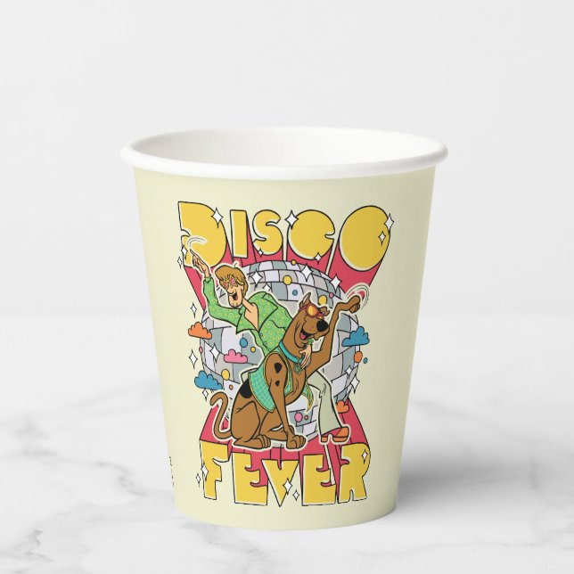Vasos De Papel Fiebre Disco con Scooby y Shaggy (Anverso)