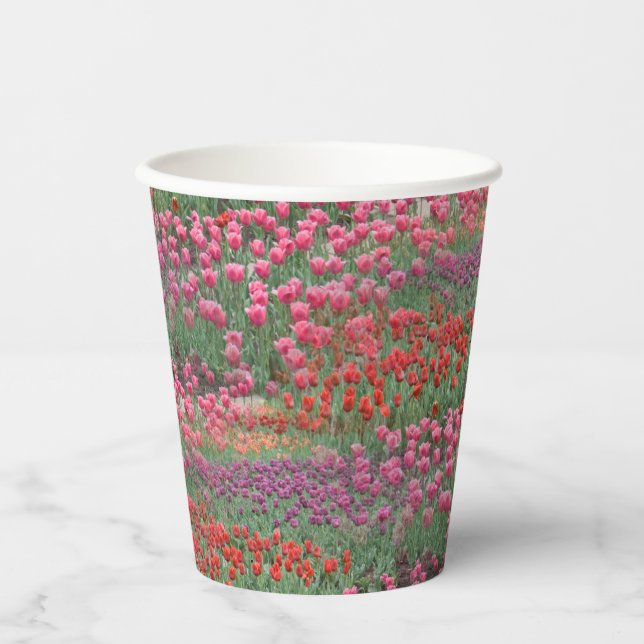 Vasos De Papel Field Of Tulips (Anverso)