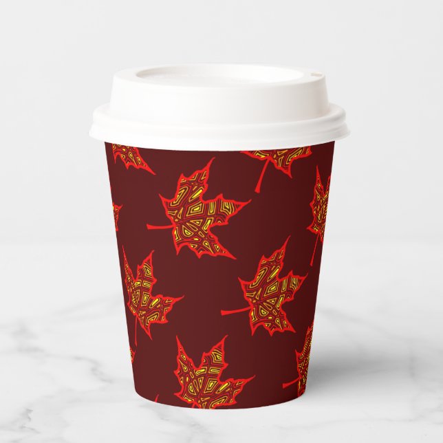 Vasos De Papel Fiery Leaf Paper Cup (Anverso)
