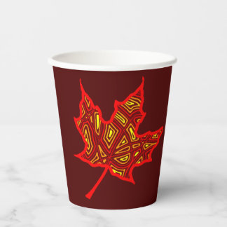 Vasos De Papel Fiery Leaf Paper Cup