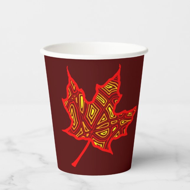 Vasos De Papel Fiery Leaf Paper Cup (Anverso)