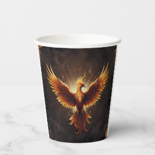 Vasos De Papel Fiery Phoenix Cushion