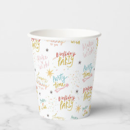 Vasos De Papel Fiesta Animales Niños coloridos Fiesta de cumpleañ