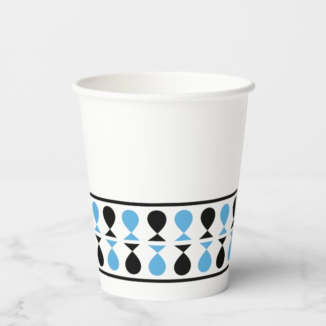 Vasos De Papel ¡fiesta! Azul (Reverso )