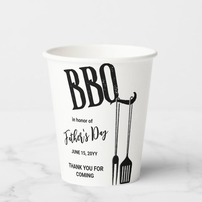 Vasos De Papel Fiesta BBQ Backyard (Anverso)