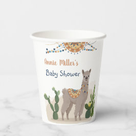 Vasos De Papel Fiesta Cactus Llama Baby Shower 
