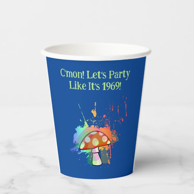 Vasos De Papel ¡Fiesta como si fuera 1969! (Anverso)