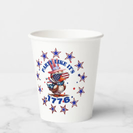 Vasos De Papel Fiesta como su águila estadounidense 1776 y su ban