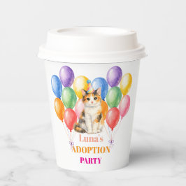 Vasos De Papel Fiesta de adopción Día de sorpresa Gato calicó Mas