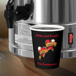 Vasos De Papel Fiesta de Aniversario de Mamá y Papá