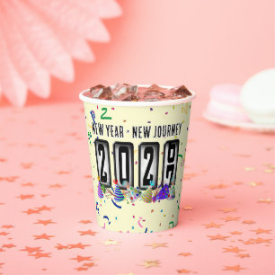 Vasos De Papel Fiesta de Año Nuevo Odómetro 2027