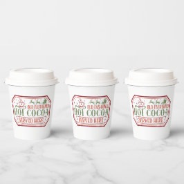 Vasos De Papel Fiesta de antiguos Navidades de cacao caliente