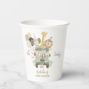 Vasos De Papel Fiesta de Baby Shower Boho Safari Jungla