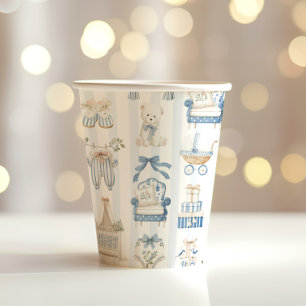 Vasos De Papel Fiesta de Baby Shower de guardería francesa Coquet