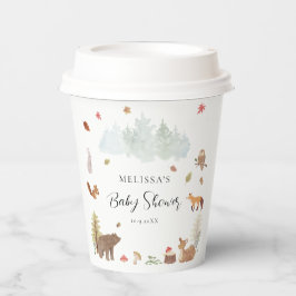 Vasos De Papel Fiesta de Baby Shower de Woodland Animals