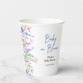 Vasos De Papel Fiesta de Baby Shower Floral Spring Baby in Bloom