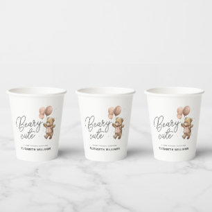 Vasos De Papel Fiesta de Baby Shower lindo sencillo y moderno Bea
