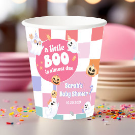 Vasos De Papel Fiesta de Baby Shower Little Boo Halloween Groovy