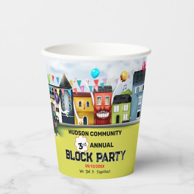 Vasos De Papel Fiesta de barrio (Anverso)