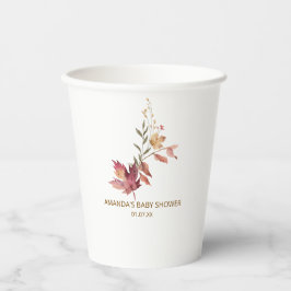 Vasos De Papel Fiesta de bebé boho rústica de otoño