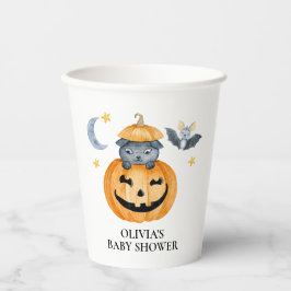 Vasos De Papel Fiesta de Bebé con Calabaza de Halloween Jack-O-La