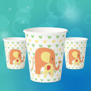 Vasos De Papel Fiesta de bebé de elefante sin distinción de géner