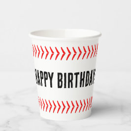 Vasos De Papel Fiesta de béisbol Personalizado Texto personalizad