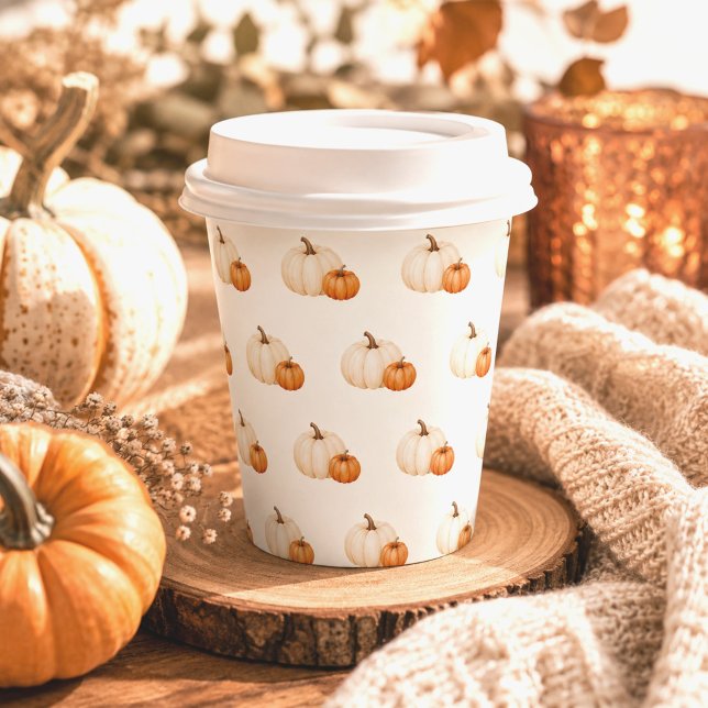 Vasos De Papel Fiesta de Calabaza de Otoño Rústico (Subido por el creador)