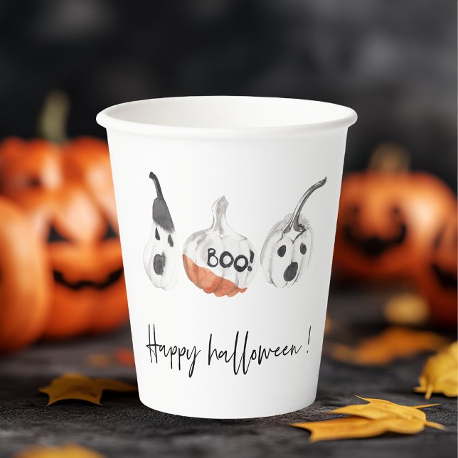 Vasos De Papel Fiesta de calabazas fantasmales | Feliz Halloween (Subido por el creador)