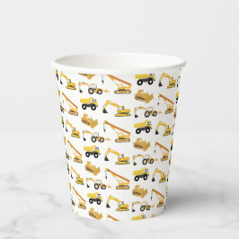 Vasos De Papel Fiesta de camiones de construcción