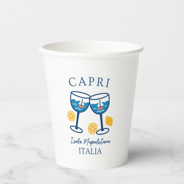 Vasos De Papel Fiesta de Capri Italia (Anverso)