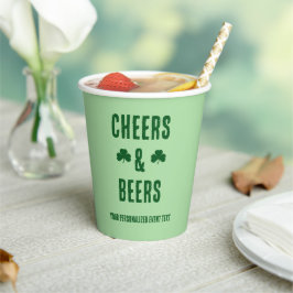 Vasos De Papel Fiesta de Cheers y Cervezas