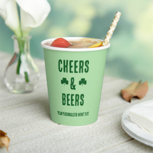 Vasos De Papel Fiesta de Cheers y Cervezas