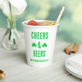 Vasos De Papel Fiesta de Cheers y Cervezas