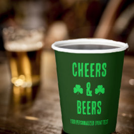 Vasos De Papel Fiesta de Cheers y Cervezas