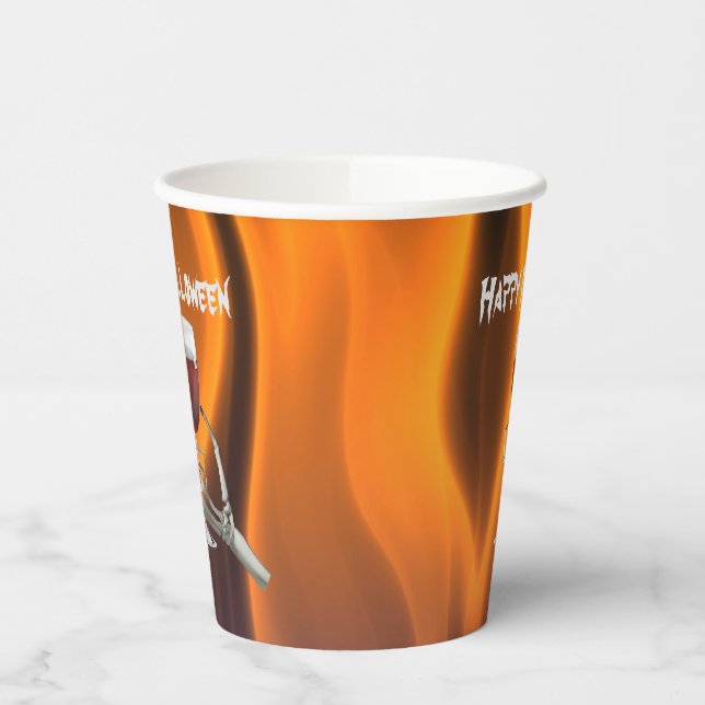 Vasos De Papel Fiesta de Cóctel Espantosa de Halloween (Izquierda)