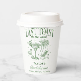 Vasos De Papel Fiesta de cóctel moderna de soltera costera Verde