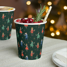 Vasos De Papel Fiesta de Cóctel Navideña Cascanueces
