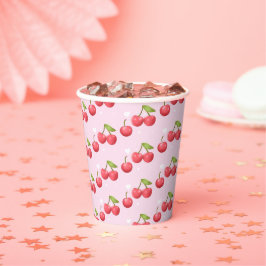 Vasos De Papel Fiesta de cumpleaños 1 Cute Cherry